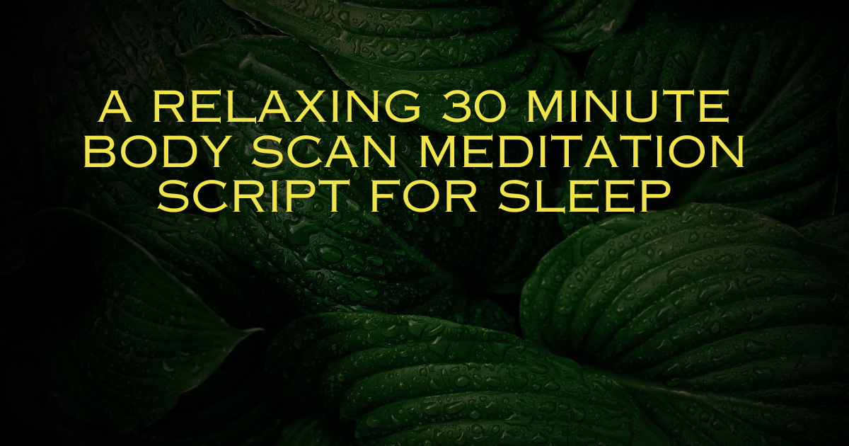30 Minute Body Scan Meditation script for Sleep